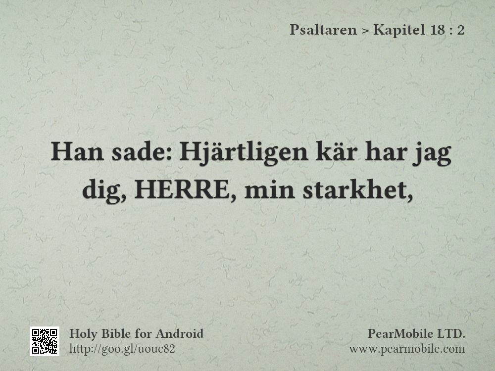 Psaltaren, Kapitel 18:2